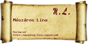 Mészáros Lina névjegykártya
